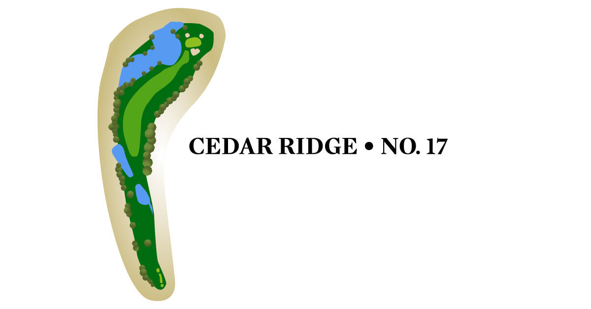 No. 17 at Cedar Ridge Country Club (par-4, 427 yards)